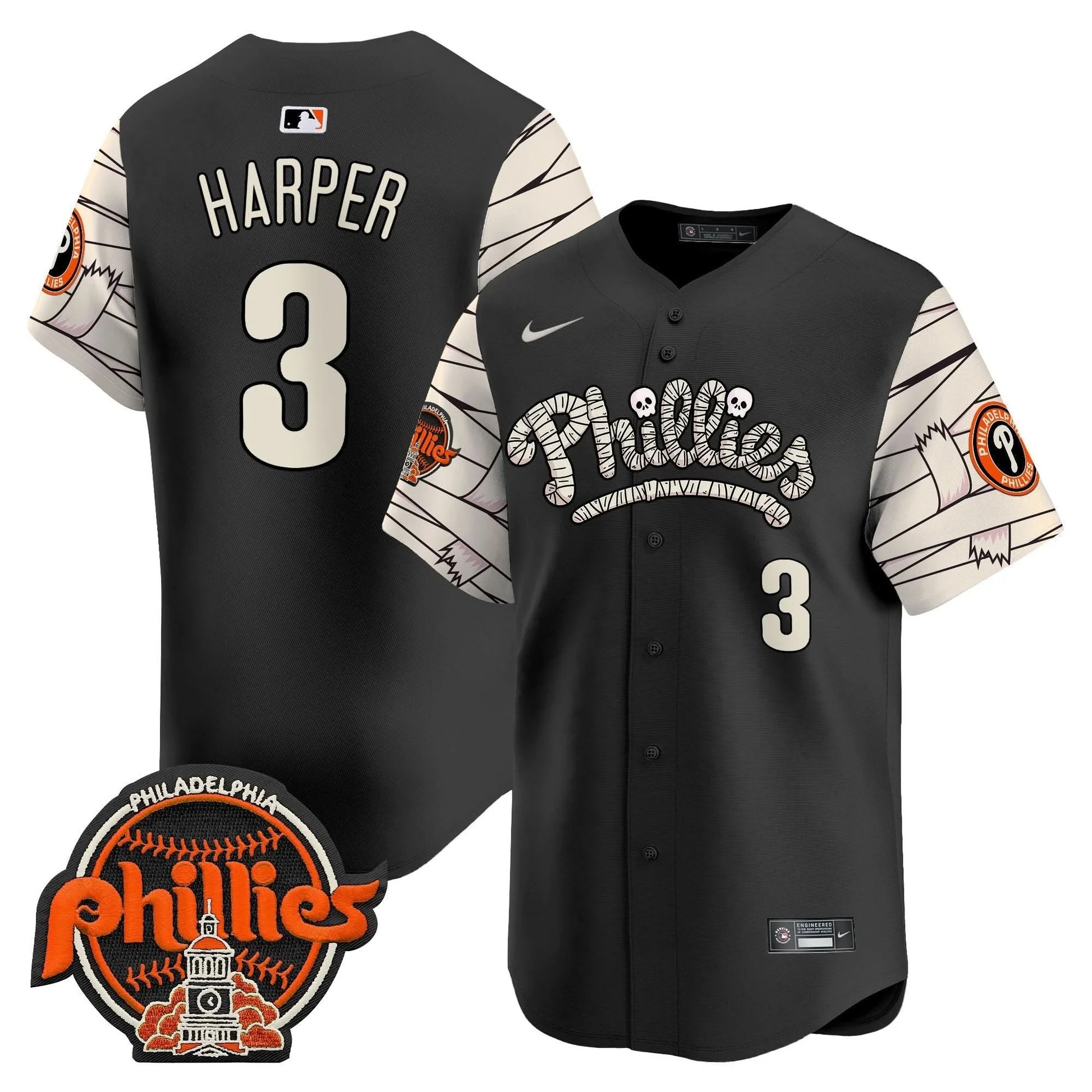 Phillies Halloween Vapor Premier Limited Jersey V2 - All Stitched - Limited Jersey | MLB Jersey Phillies Halloween Vapor Premier Limited Jersey V2 - All Stitched - Limited Jersey | MLB Jersey