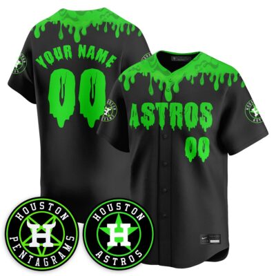 Custom Houston Astros _Slime Night Special_ Jersey - Stitched - Limited Jersey | MLB Jersey