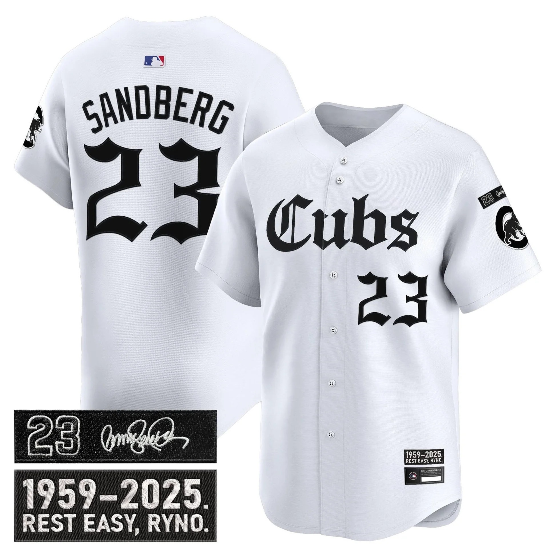 Chicago Cubs 'Ryne Sandberg Tribute' Vapor Premier Limited Jersey - Gothic Edition - All Stitched - Limited Jersey | MLB Jersey Chicago Cubs 'Ryne Sandberg Tribute' Vapor Premier Limited Jersey - Gothic Edition - All Stitched - Limited Jersey | MLB Jersey