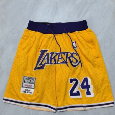Mitchell & Ness Hardwood Classics Los Angeles Lakers 2007-08 Kobe Bryant #24 Basketball Shorts - Limited Shorts | NBA Shorts