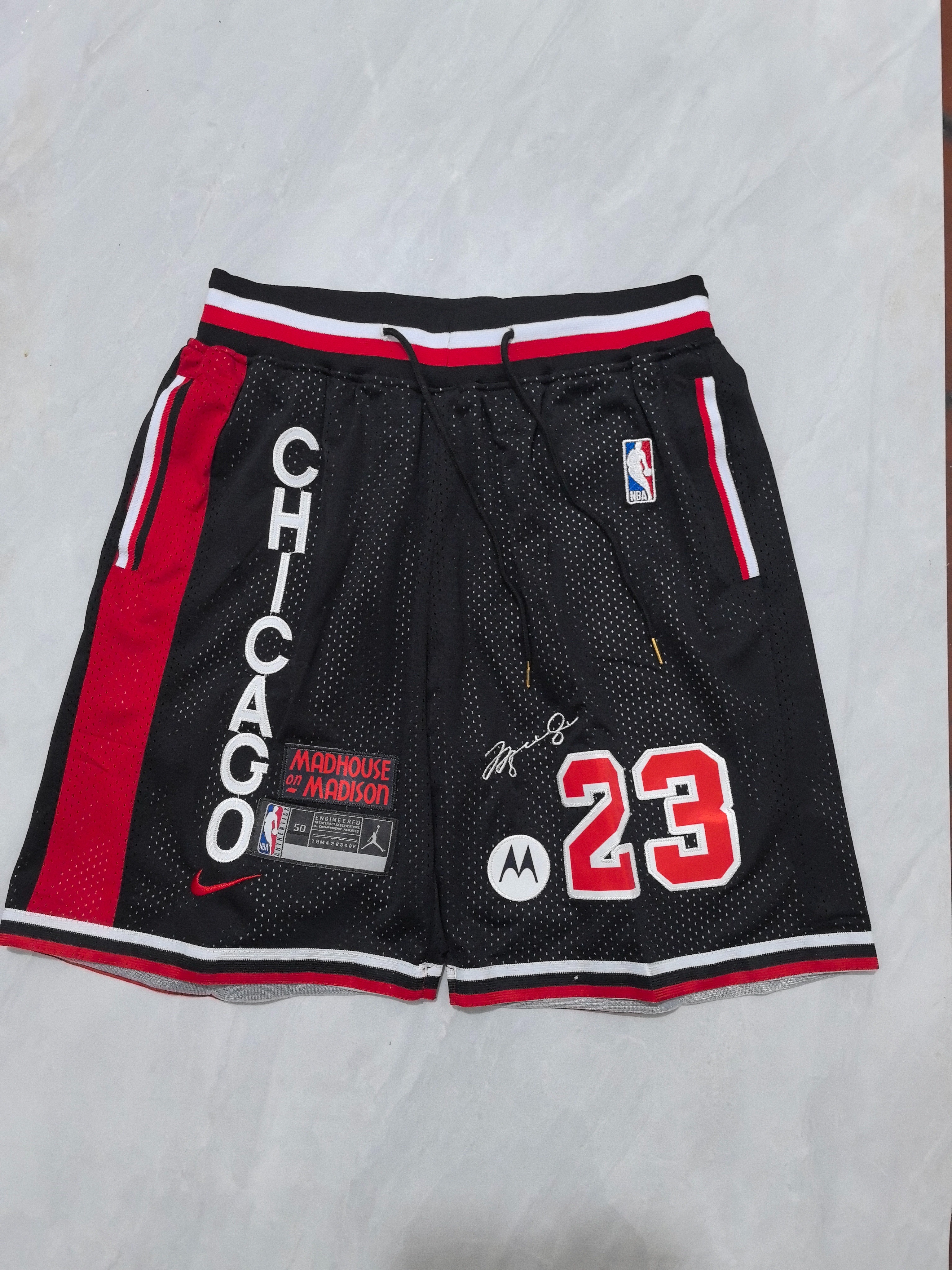 NBA City Edition "Madhouse on Madison" Chicago Bulls 2023-24 Michael Jordan Shorts  - Limited Shorts | NBA Shorts NBA City Edition "Madhouse on Madison" Chicago Bulls 2023-24 Michael Jordan Shorts  - Limited Shorts | NBA Shorts