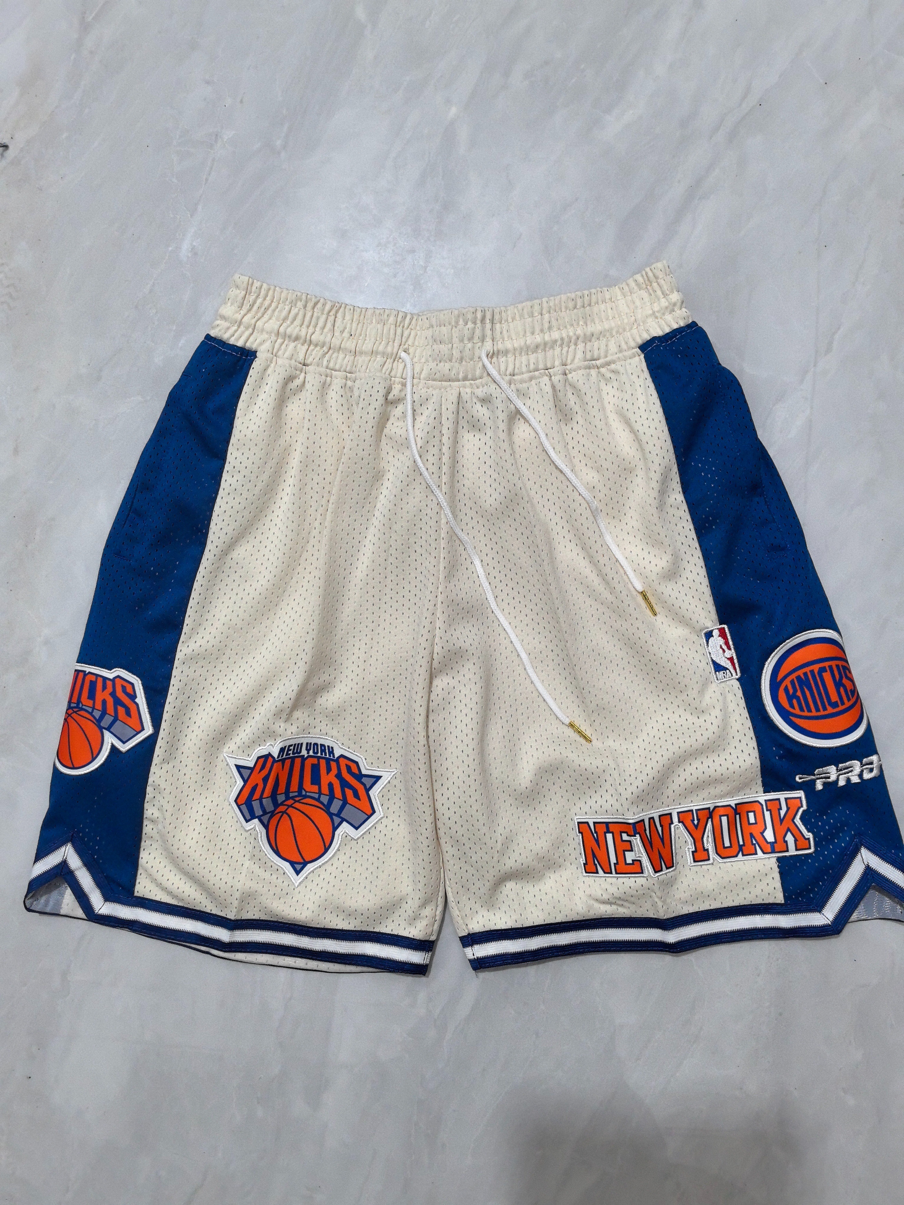 NBA Swingman Icon Edition New York Knicks White Blue Shorts - Limited Shorts | NBA Shorts NBA Swingman Icon Edition New York Knicks White Blue Shorts - Limited Shorts | NBA Shorts