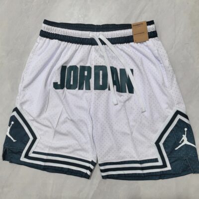 Jordan White Mesh Basketball Shorts - Classic Logo Edition - Limited Shorts | NBA Shorts