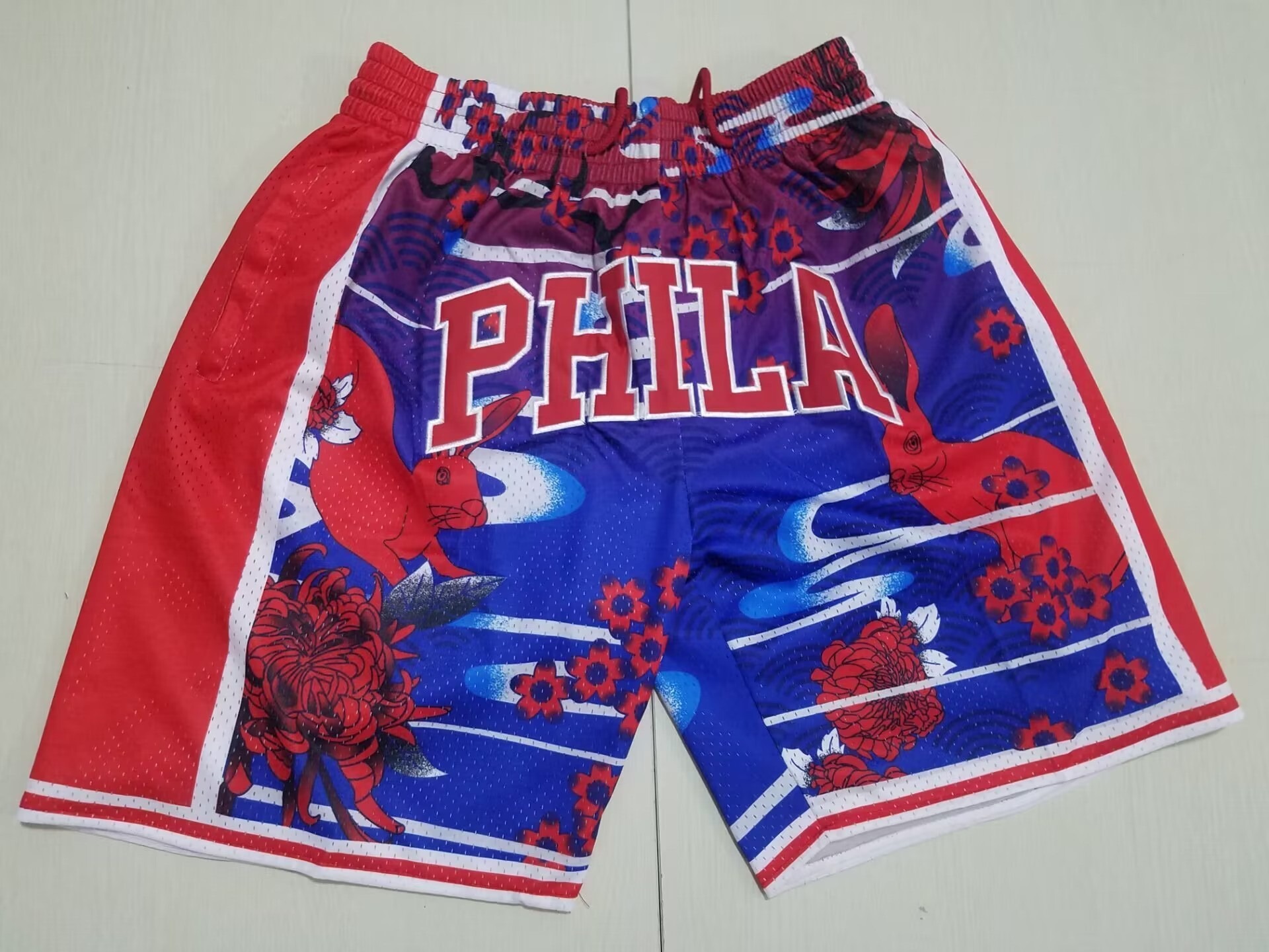 NBA Philadelphia 76ers Shorts Year of the Rabbit Edition Basketball Shorts - Limited Shorts | NBA Shorts NBA Philadelphia 76ers Shorts Year of the Rabbit Edition Basketball Shorts - Limited Shorts | NBA Shorts