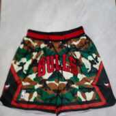 Throwback Bulls Basketball Camouflage Stitched Pocket  - Limited Shorts | NBA Shorts