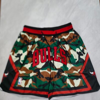 Throwback Bulls Basketball Camouflage Stitched Pocket  - Limited Shorts | NBA Shorts
