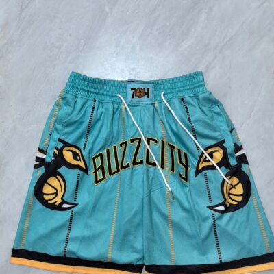 Charlotte Hornets Swing Men Green Stitched Pocket Basketball Shorts - Limited Shorts | NBA Shorts