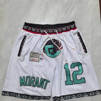 NBA Memphis Grizzlies Hardwood Classics Ja Morant White Shorts  - Limited Shorts | NBA Shorts