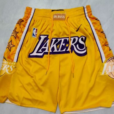 NBA Los Angeles Lakers NBA Men's Mesh Yellow Shorts - Limited Shorts | NBA Shorts