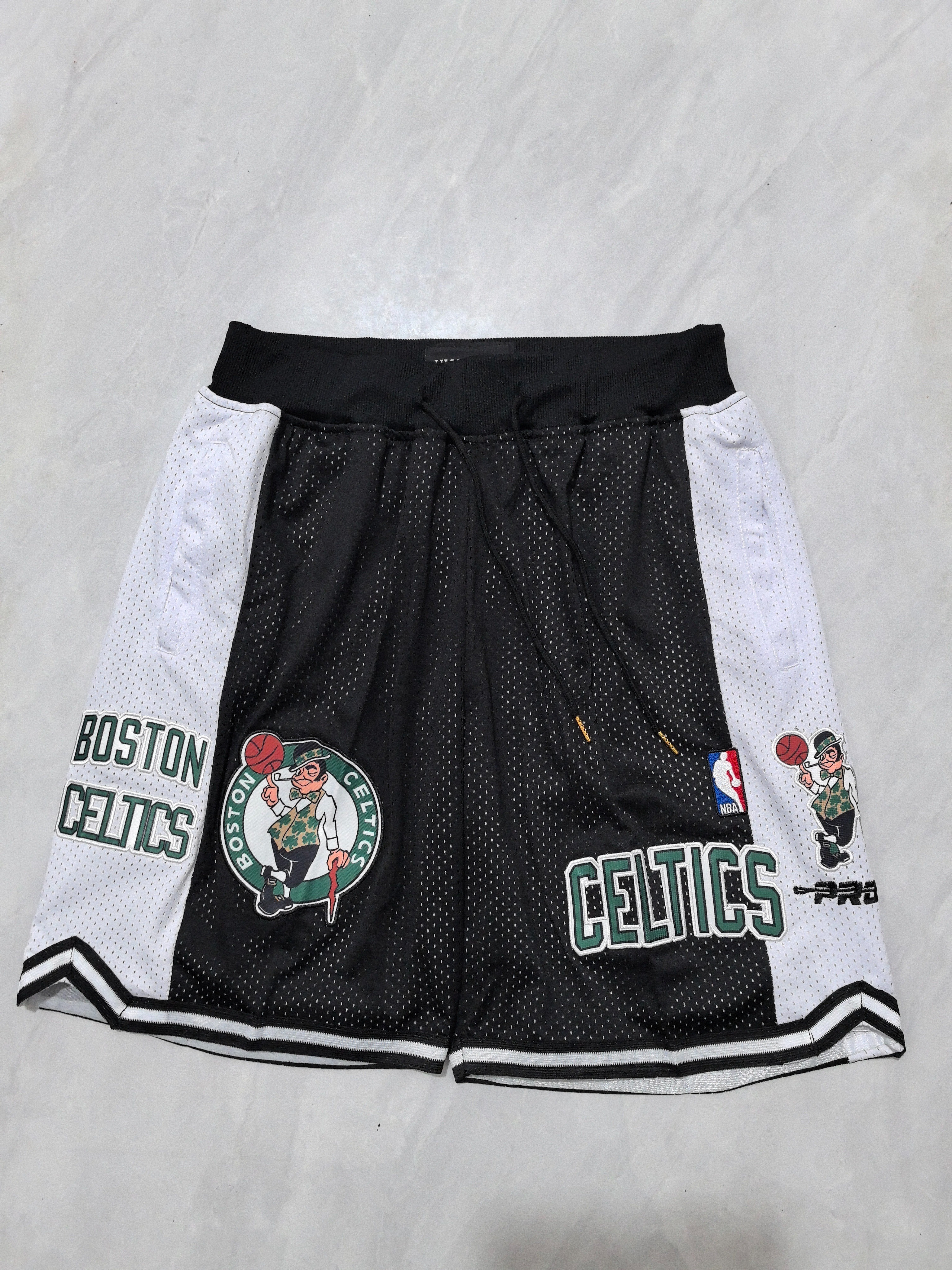 Boston Celtics NBA Ultra Game Mesh At The Knee Basketball Black/White Shorts - Limited Shorts | NBA Shorts Boston Celtics NBA Ultra Game Mesh At The Knee Basketball Black/White Shorts - Limited Shorts | NBA Shorts