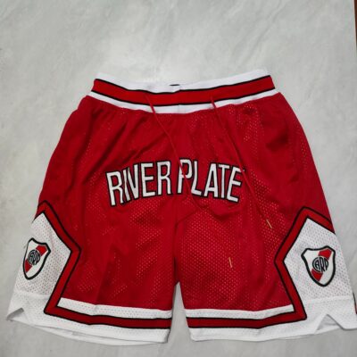 River Plate Custom Basketball Shorts - Red & White Mesh Edition  - Limited Shorts | NBA Shorts River Plate Custom Basketball Shorts - Red & White Mesh Edition  - Limited Shorts | NBA Shorts