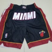 NBA Swingman Miami Heat Black/Red Basketball Shorts - Limited Shorts | NBA Shorts