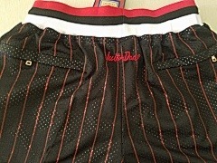 Just Don Chicago Bulls '97-98 Black Shorts Striped Basketball Team Shorts - Limited Shorts | NBA Shorts Just Don Chicago Bulls '97-98 Black Shorts Striped Basketball Team Shorts - Limited Shorts | NBA Shorts