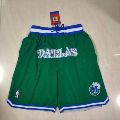 NBA Dallas Mavericks Mitchell and Ness Green Hardwood Classics 1996-97 Just Don Basketball Shorts - Limited Shorts | NBA Shorts