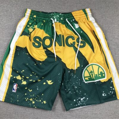 NBA SuperSonics Basketball Shorts Stitched Shorts - Limited Shorts | NBA Shorts