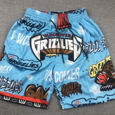 NBA Vancouver Grizzlies Slap Sticker Swingman Basketball Shorts - Limited Shorts | NBA Shorts