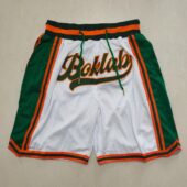 NBA Boklas Vintage-Style White/Green Basketball Shorts - Limited Shorts | NBA Shorts