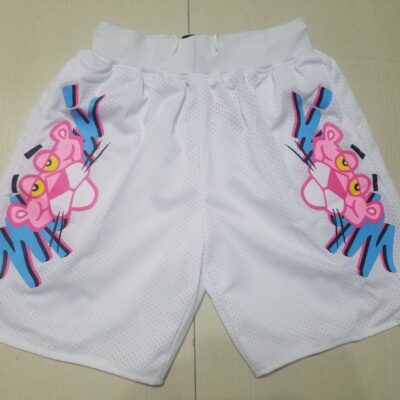 NBA Miami Heat Pink Panther Miami Vice South Beach White Basketball Team Shorts - Limited Shorts | NBA Shorts