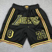 Los Angeles Lakers 8-24 Black Mamba Black Basketball Shorts - Limited Shorts | NBA Shorts