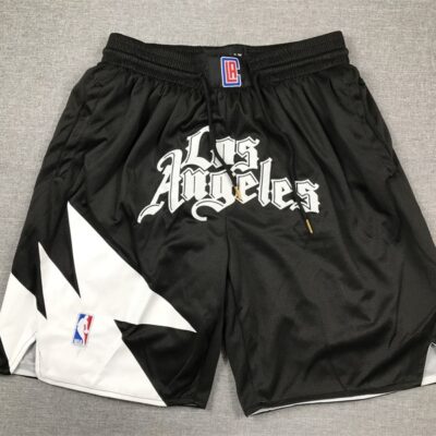 NBA Los Angeles Clippers Swing Men Black Stitched Pocket Basketball Shorts - Limited Shorts | NBA Shorts
