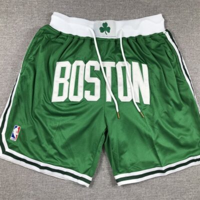 NBA Boston Celtics Basketball Shorts Stitched Green Shorts - Limited Shorts | NBA Shorts