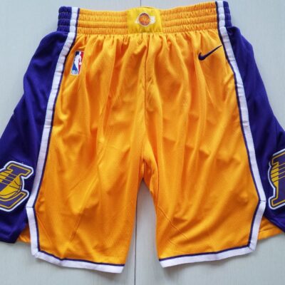 NBA Los Angeles Lakers Nike Icon Swingman Short Yellow Basketball Team Shorts - Limited Shorts | NBA Shorts