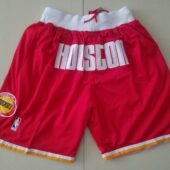 Houston Rockets Men's Vintage Basketball Shorts Stitched Red Shorts - Limited Shorts | NBA Shorts