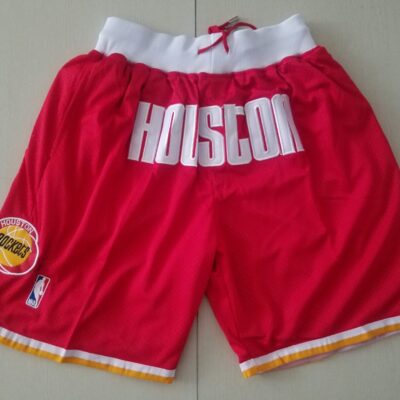 Houston Rockets Men's Vintage Basketball Shorts Stitched Red Shorts - Limited Shorts | NBA Shorts