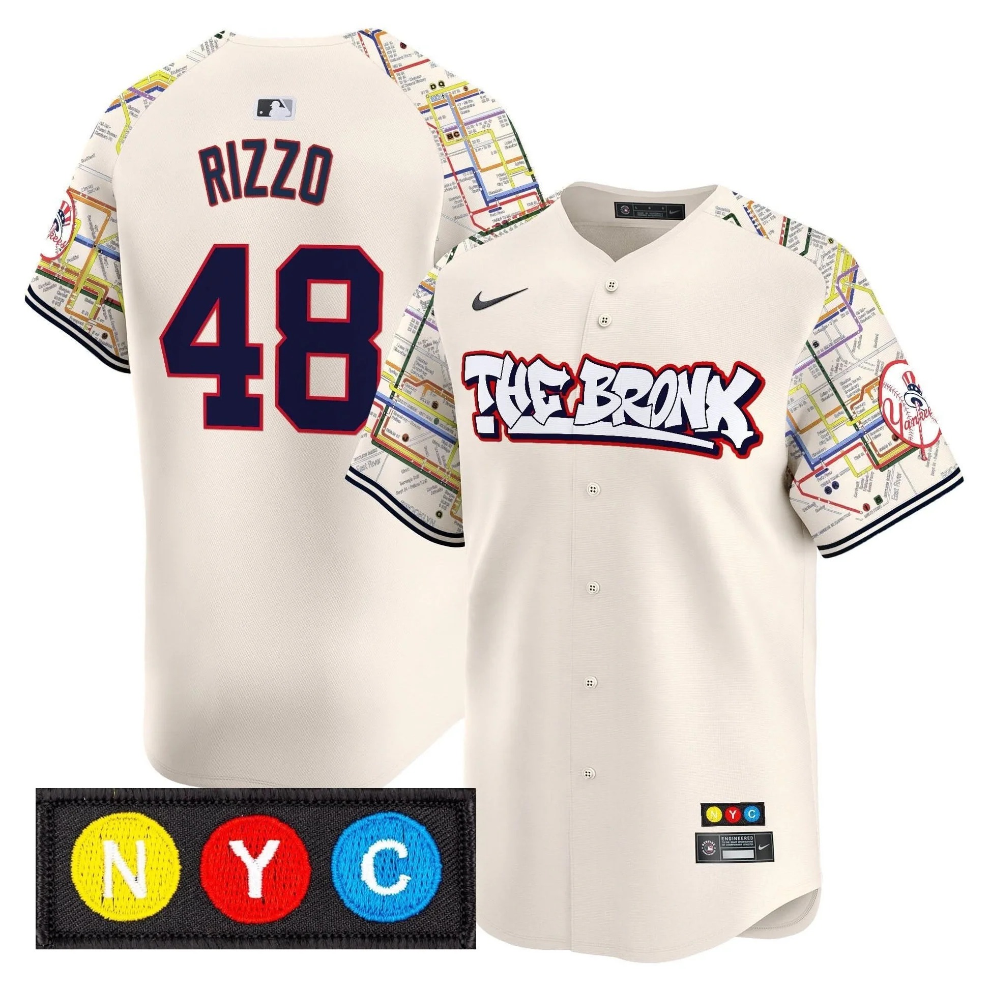 New York Yankees The Bronx Subway Style Vapor Premier Limited Jersey - Stitched - Limited Jersey | MLB Jersey New York Yankees The Bronx Subway Style Vapor Premier Limited Jersey - Stitched - Limited Jersey | MLB Jersey