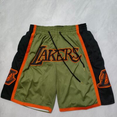 NBA Los Angeles Lakers Olive Black Swingman Shorts  - Limited Shorts | NBA Shorts