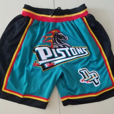 NBA Just Don Detroit Pistons Shorts - Teal Blue Basketball Team Shorts - Limited Shorts | NBA Shorts