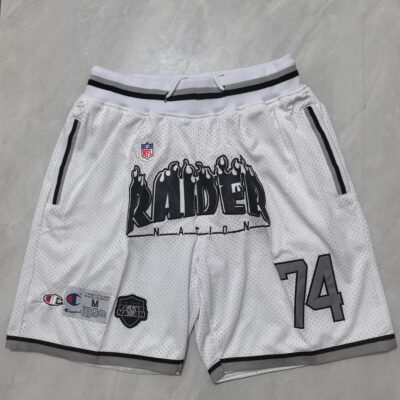 Champion Raiders Nation Basketball Shorts - White Edition Shorts - Limited Shorts | NBA Shorts