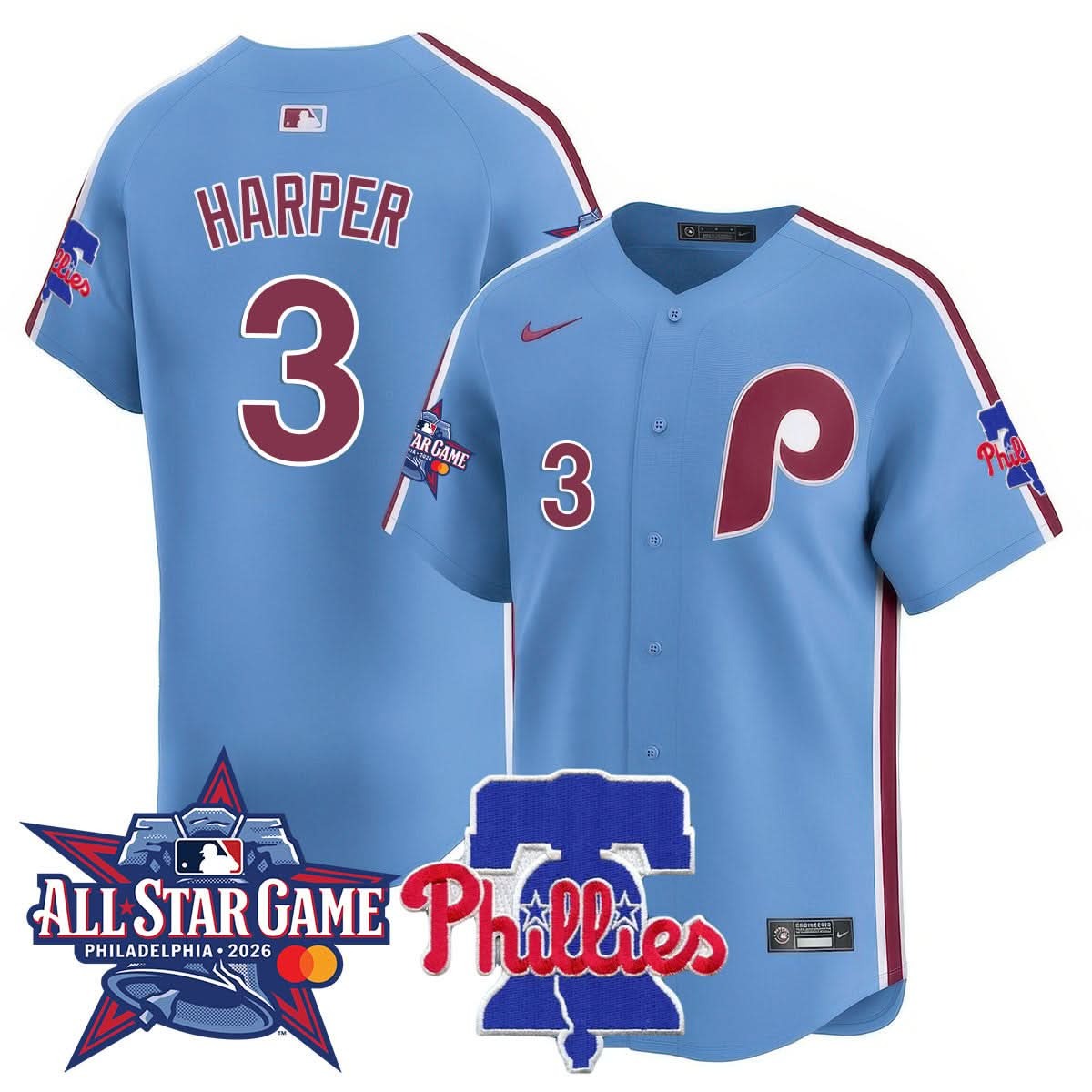 Philadelphia Phillies 2026 MLB All-Star Jersey - All Stitched - Limited Jersey | MLB Jersey Philadelphia Phillies 2026 MLB All-Star Jersey - All Stitched - Limited Jersey | MLB Jersey