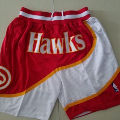 Just Don Basketball Shorts ATLANTA HAWKS White/RED - Limited Shorts | NBA Shorts