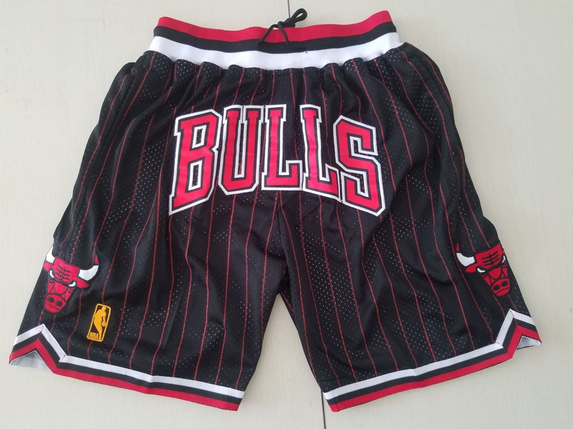 Just Don Chicago Bulls '97-98 Black Shorts Striped Basketball Team Shorts - Limited Shorts | NBA Shorts Just Don Chicago Bulls '97-98 Black Shorts Striped Basketball Team Shorts - Limited Shorts | NBA Shorts