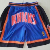 Just Don NBA Swingman Icon New York Knicks Rush Blue/Brilliant Orange/White Basketball Team Shorts - Limited Shorts | NBA Shorts