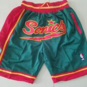 NBA Seattle SuperSonics Green M&N x Just Don 1996-97 Fashion Shorts Basketball Team Shorts - Limited Shorts | NBA Shorts