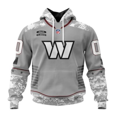 Washington Commanders | Light Weight Specialized Design Camo Salute Hoodie - Limited Hoodie | NFL Hoodie