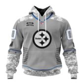 Pittsburgh Steelers | Light Weight Specialized Design Camo Salute Hoodie - Limited Hoodie | NFL Hoodie