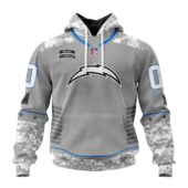Los Angeles Chargers | Light Weight Specialized Design Camo Salute Hoodie - Limited Hoodie | NFL Hoodie