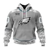 Philadelphia Eagles | Light Weight Specialized Design Camo Salute Hoodie - Limited Hoodie | NFL Hoodie