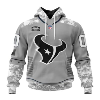 Houston Texans  | Light Weight Specialized Design Camo Salute Hoodie - Limited Hoodie | NFL Hoodie