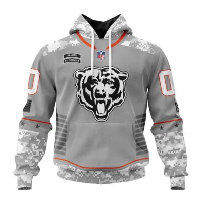 Chicago Bears | Specialized Design Camo Salute Hoodie - Limited Hoodie | NFL Hoodie