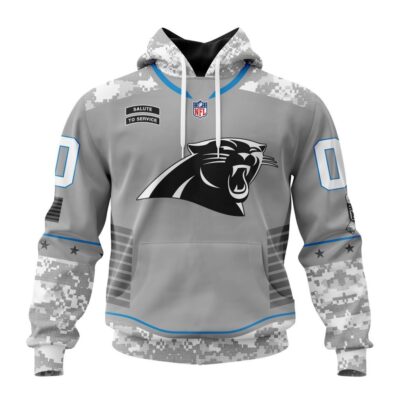 Carolina Panthers | Specialized Design Camo Salute Hoodie - Limited Hoodie | NFL Hoodie