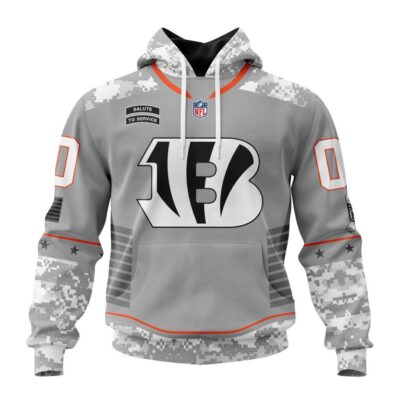 Cincinnati Bengals | Specialized Design Camo Salute Hoodie - Limited Hoodie | NFL Hoodie