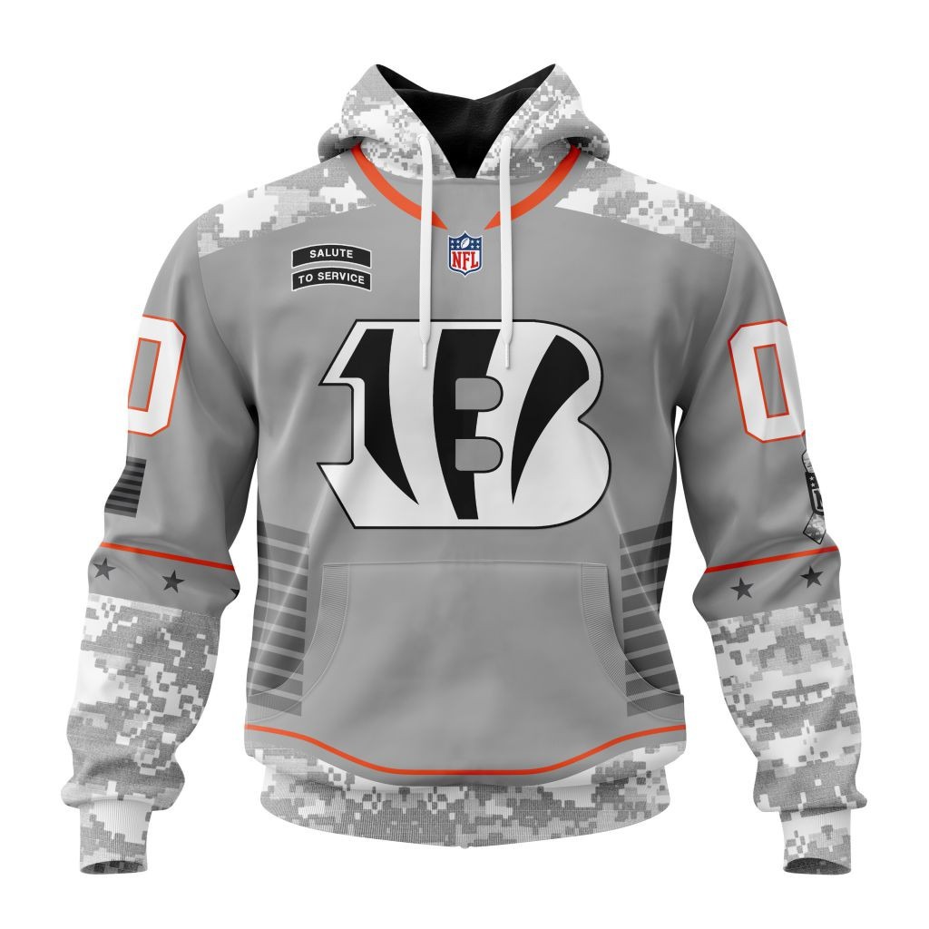 Cincinnati Bengals | Specialized Design Camo Salute Hoodie - Limited Hoodie | NFL Hoodie Cincinnati Bengals | Specialized Design Camo Salute Hoodie - Limited Hoodie | NFL Hoodie