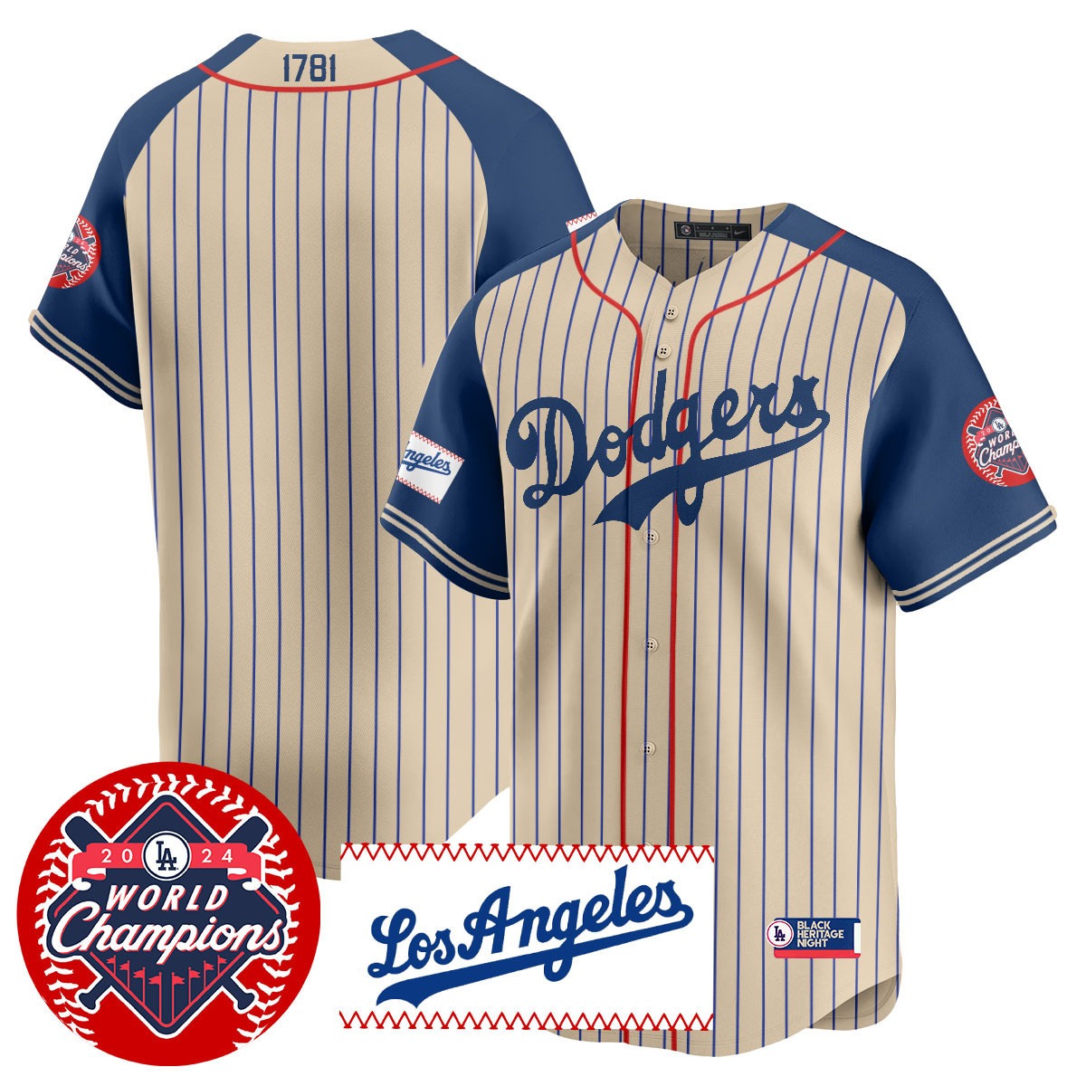 Los Angeles Dodgers Black Heritage Night Jersey - All Stitched - Limited Jersey | MLB Jersey Los Angeles Dodgers Black Heritage Night Jersey - All Stitched - Limited Jersey | MLB Jersey