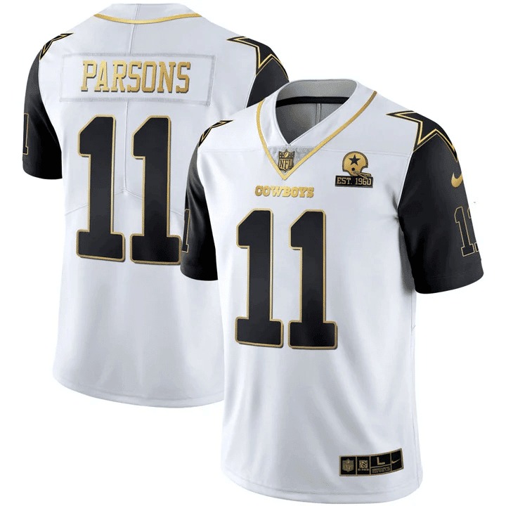 Dallas Cowboys Color Rush Vapor White Gold Limited Jersey EST 1960 Pat - All Stitched - Limited Jersey | NFL Jersey Dallas Cowboys Color Rush Vapor White Gold Limited Jersey EST 1960 Pat - All Stitched - Limited Jersey | NFL Jersey