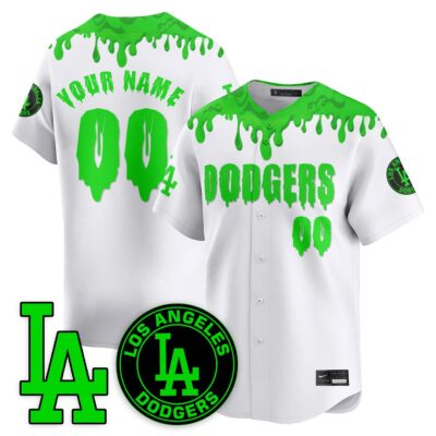 Custom Los Angeles Dodgers _Slime Night Special_ Jersey - Stitched - Limited Jersey | MLB Jersey