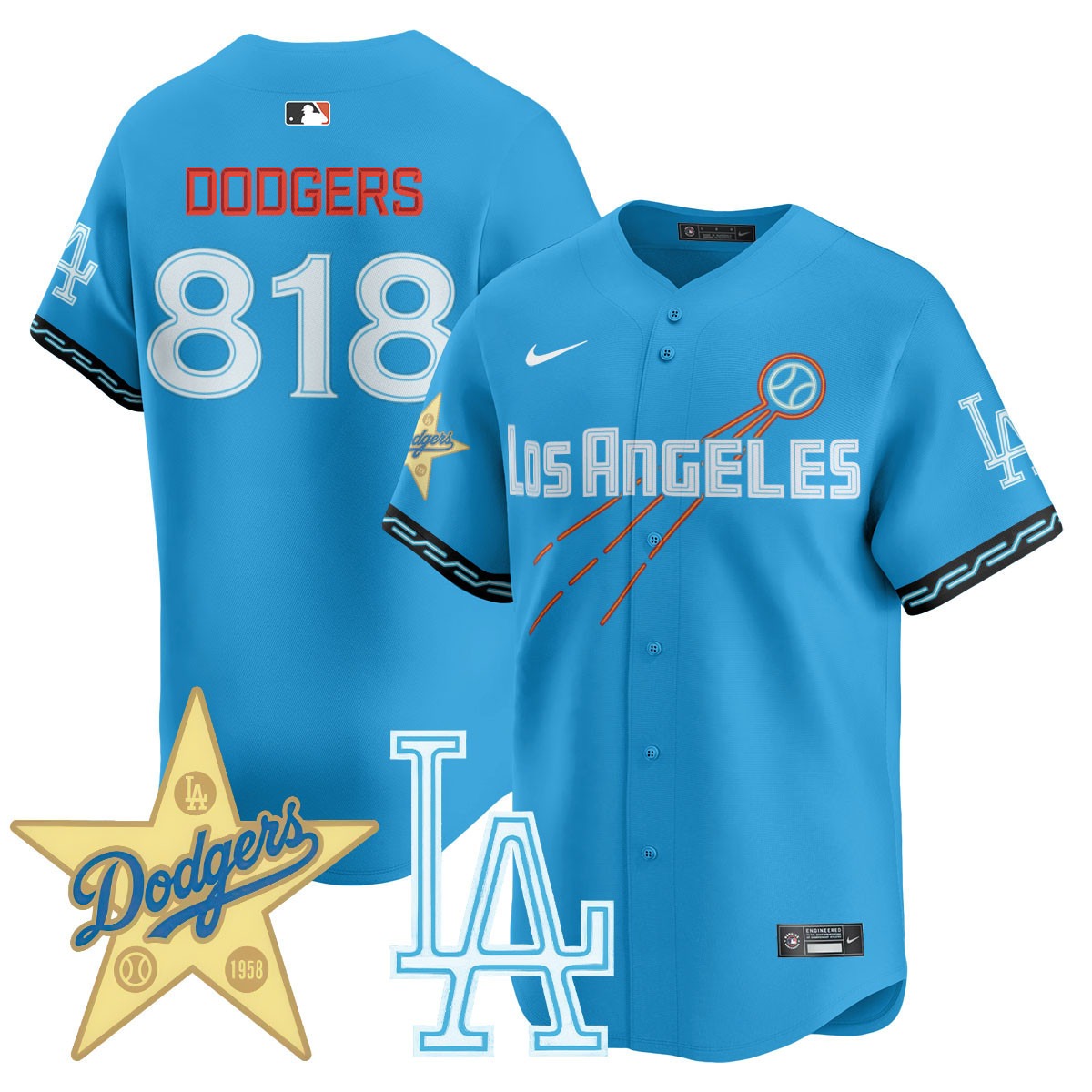 Los Angeles Dodgers City Connect Concept Jersey - All Stitched - Limited Jersey | MLB Jersey Los Angeles Dodgers City Connect Concept Jersey - All Stitched - Limited Jersey | MLB Jersey